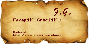 Faragó Gracián névjegykártya